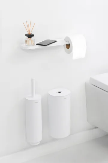 MindSet Toilet paper holder with shelf - Mineral Fresh White - Brabantia