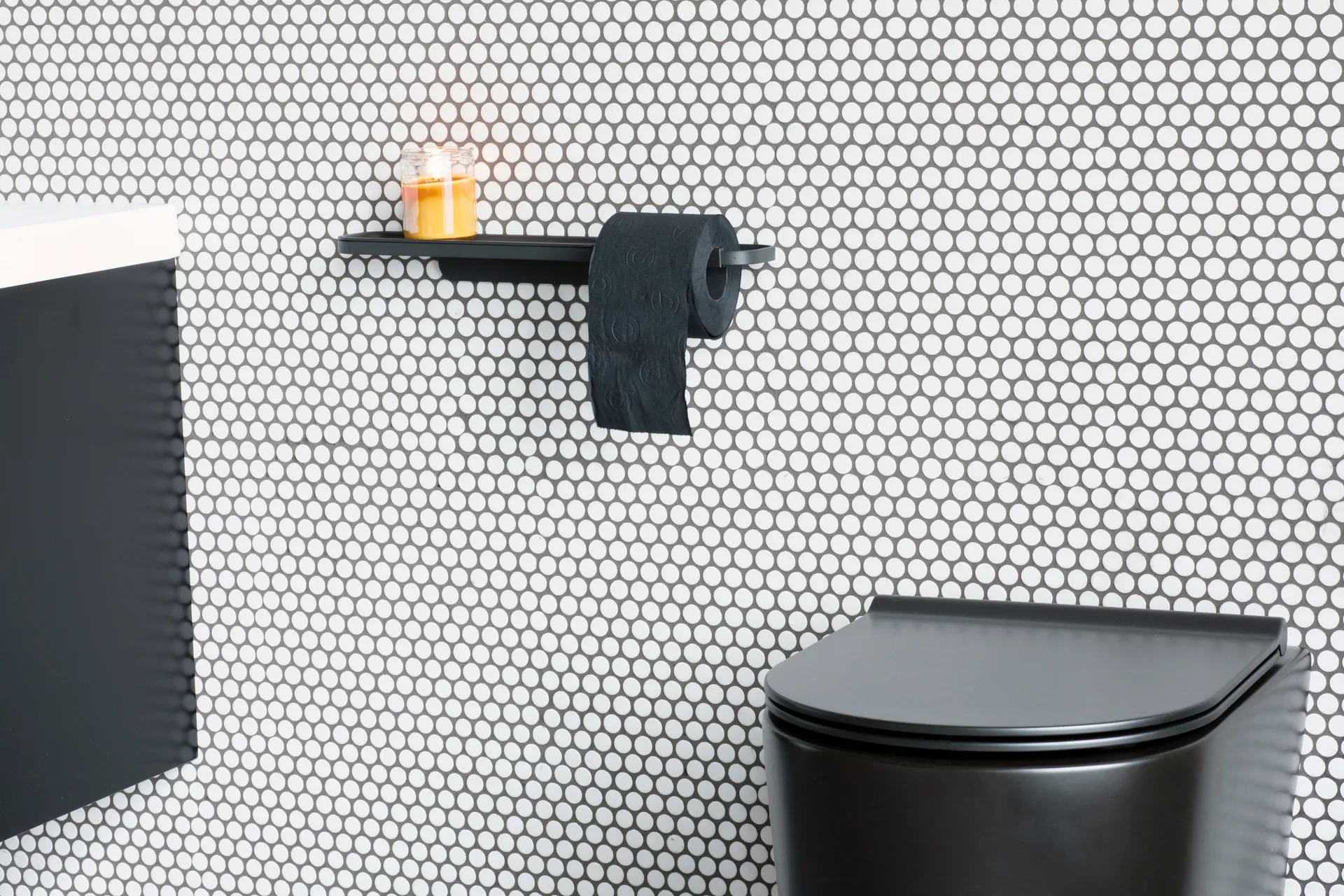 MindSet Toilet paper holder with shelf, Mineral Infinite Grey Brabantia