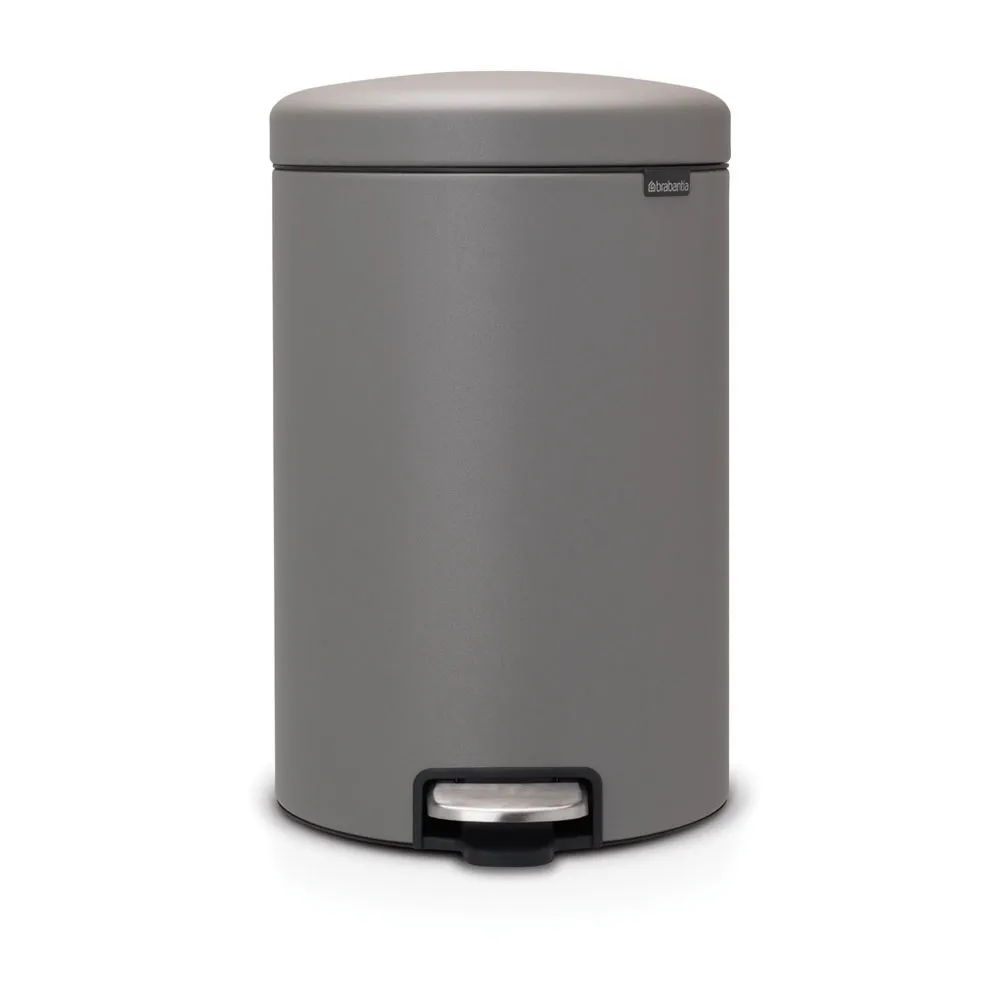New Icon pedal bin 20 liter, Mineral concrete grey Brabantia
