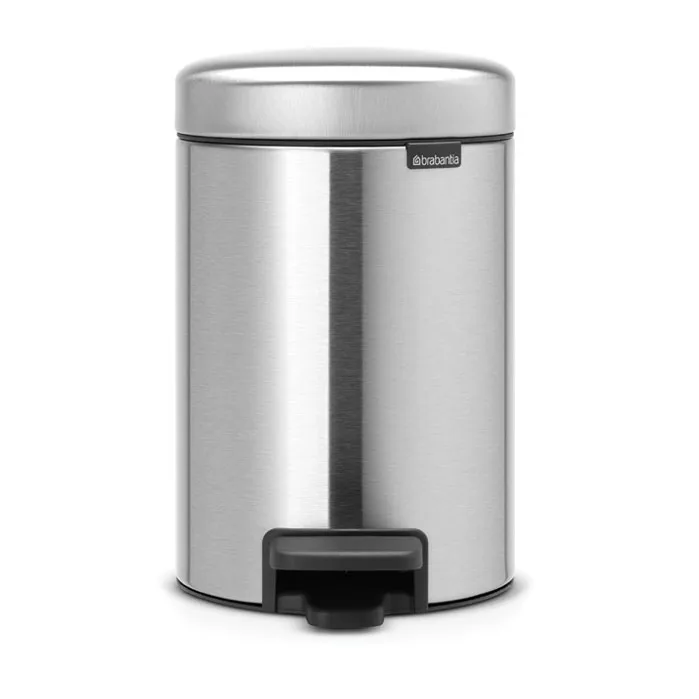 New Icon pedal bin 3 liter, Matt steel fingerprint proof Brabantia