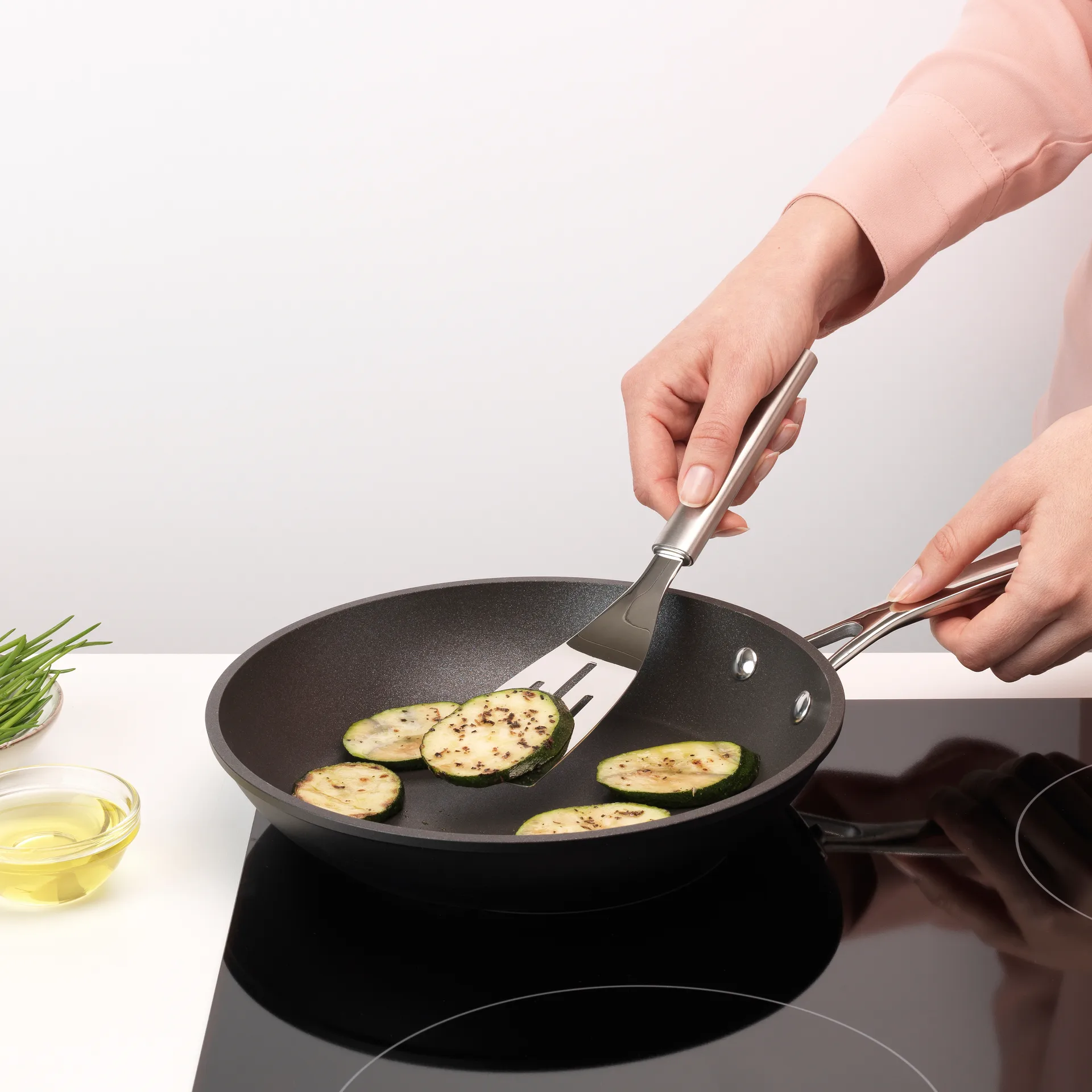 Profile frying spatula small, stainless steel Brabantia