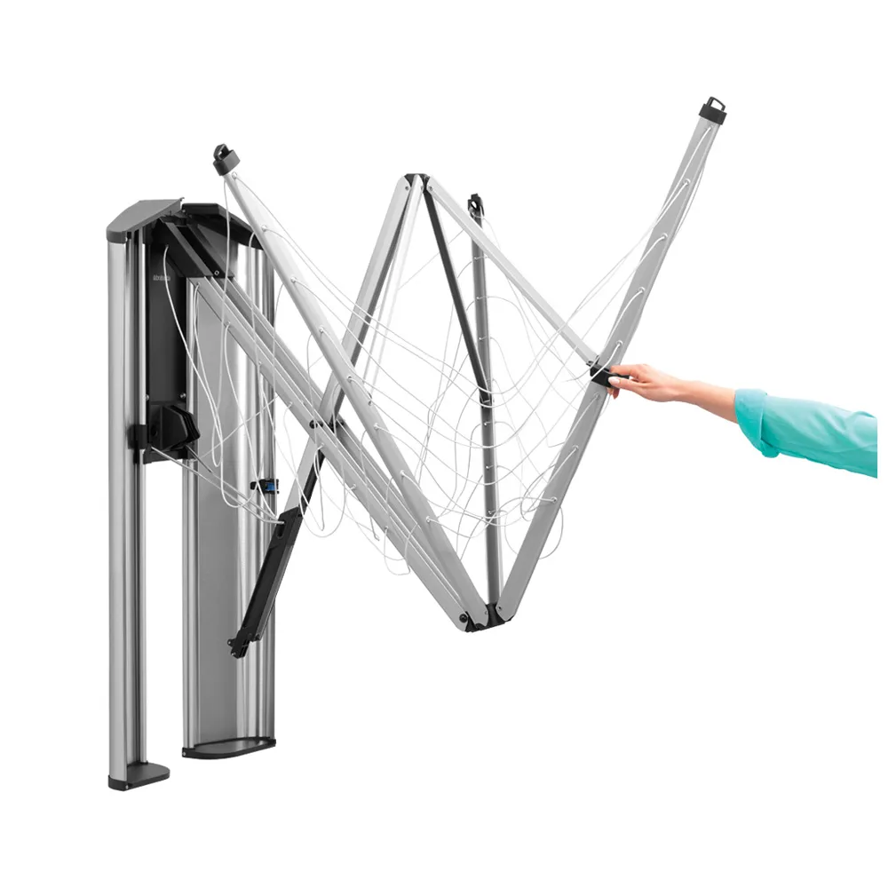 Protective box/cover for WallFix clothesline, Brushed steel Brabantia