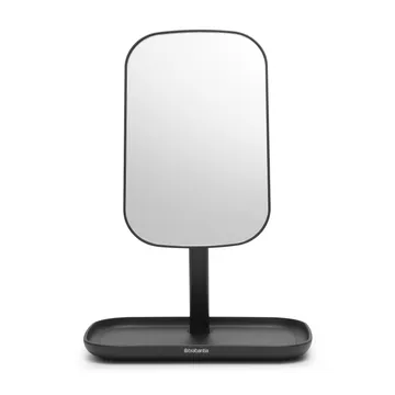 ReNew mirror with storage tray - dark grey - Brabantia