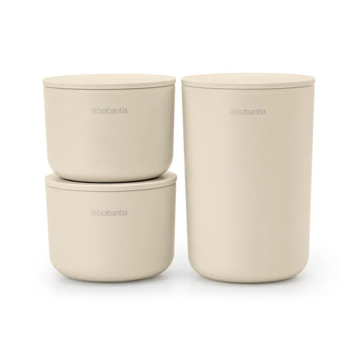 ReNew storage jar 3-pack - Soft Beige - Brabantia