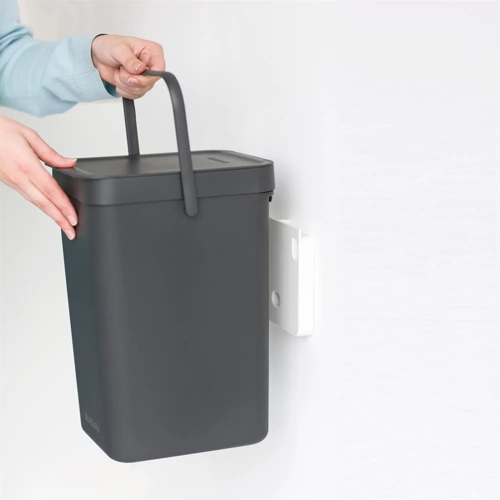Sort & Go waste bin 12 l., grey Brabantia