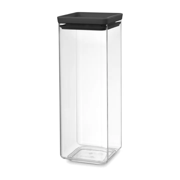 TASTY+ square storage jar 2.5 L - Dark grey - Brabantia