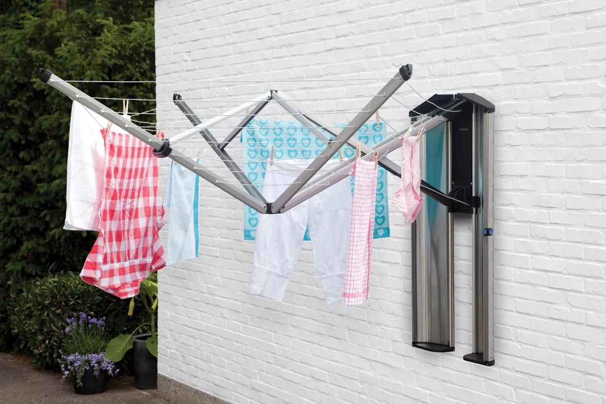 WallFix clothesline 24 m with protective box, Gray Brabantia