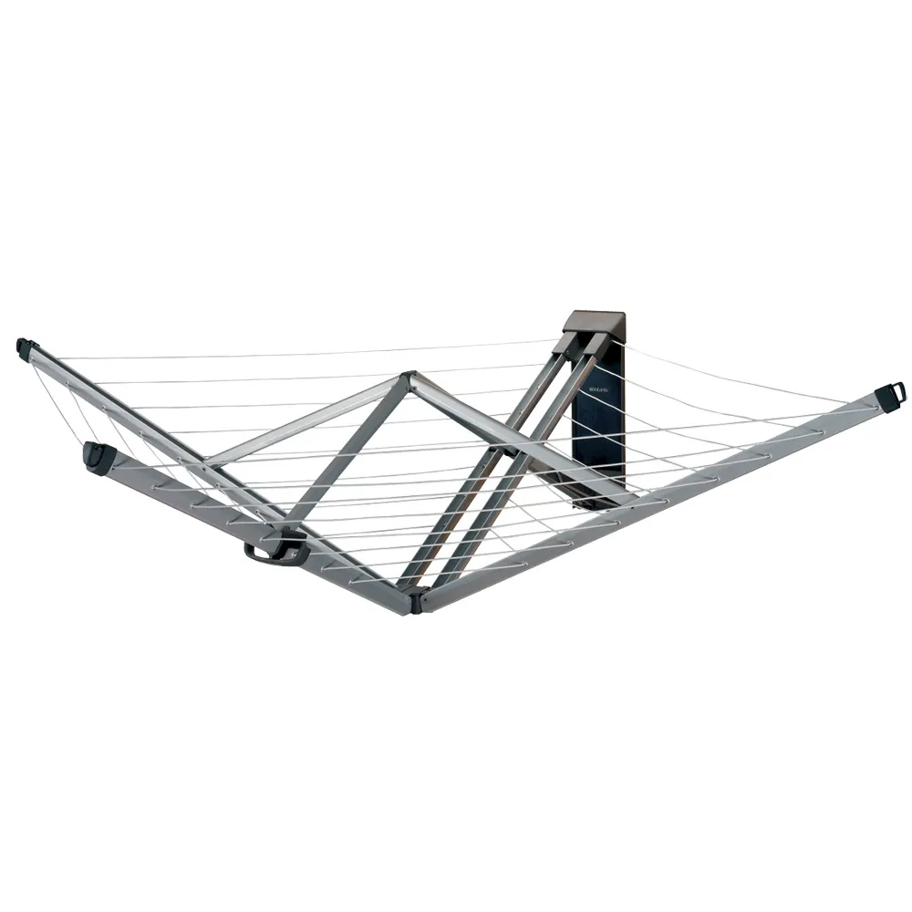 WallFix clothesline 24m with fabric cover, Grey Brabantia