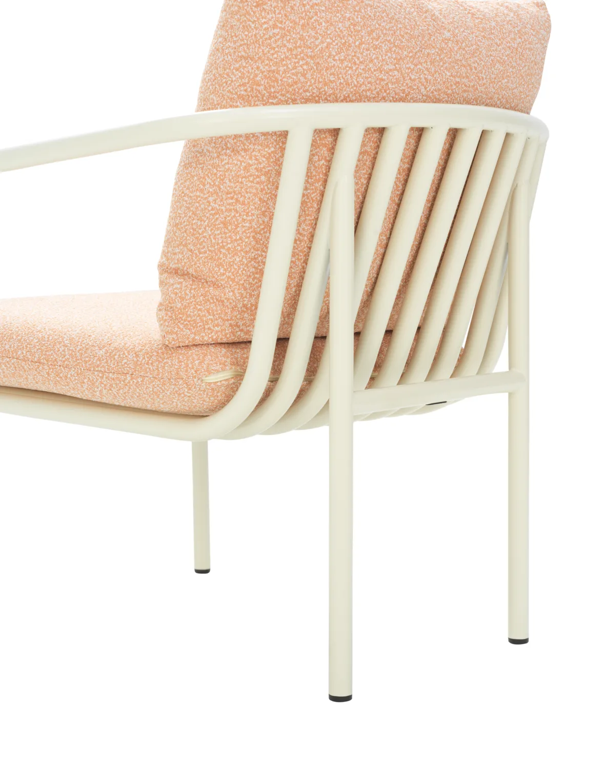 Bendt armchair, White-teddy orange Brafab