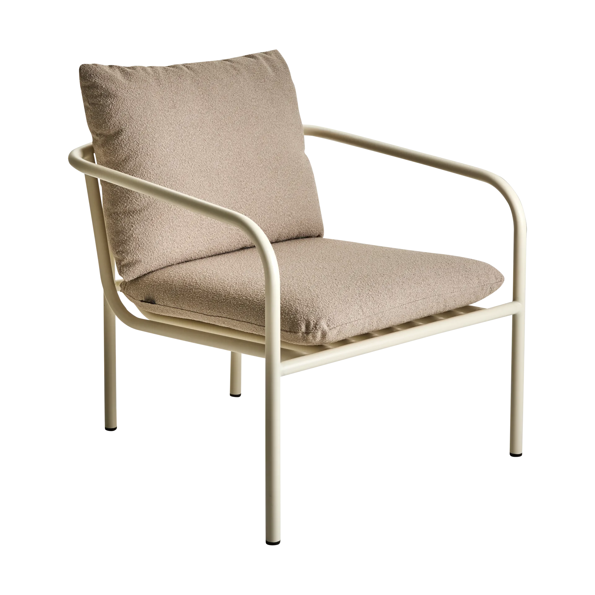 Bendt lounge chair, Teddy beige-pearl white Brafab