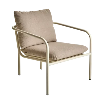 Bendt lounge chair - Teddy beige-pearl white - Brafab