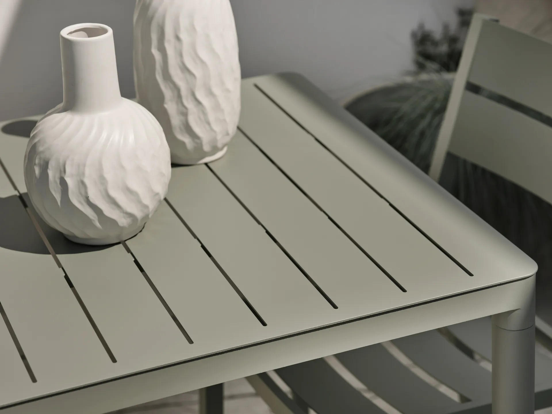 Bigby dining table, Dusty green, 144x76 cm Brafab
