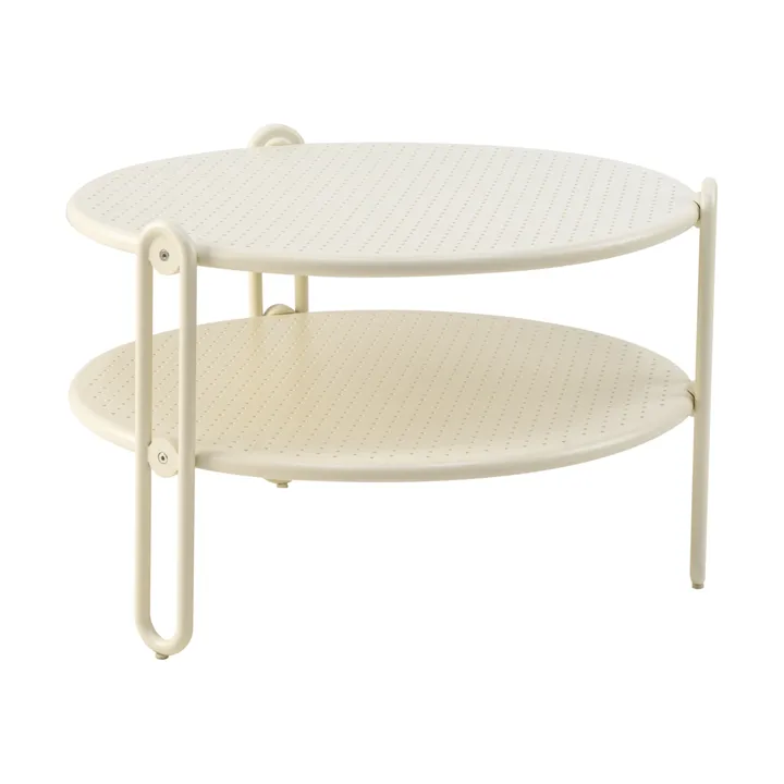 Blixt coffee table - Pearl white, Ø65 cm - Brafab