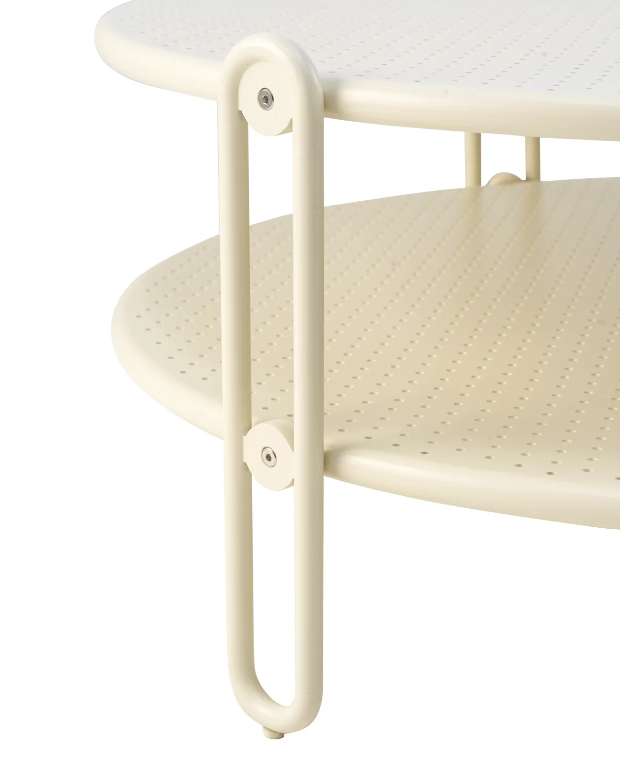 Blixt coffee table, Pearl white, Ø85 cm Brafab