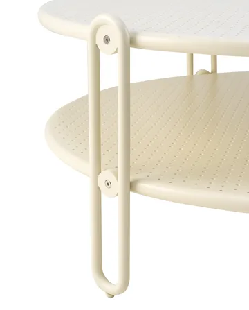 Blixt coffee table - Pearl white, Ø85 cm - Brafab