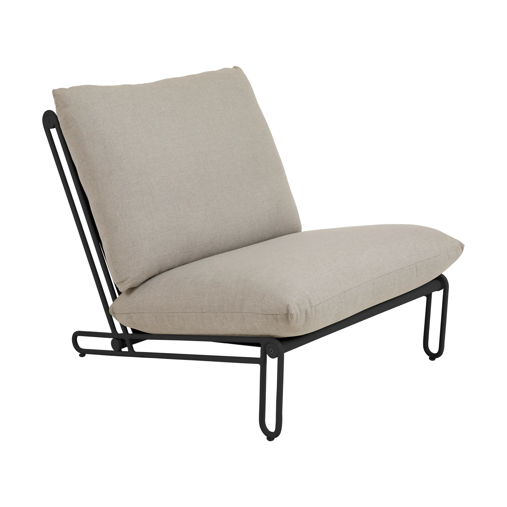 Blixt lounge chair, Black-clay beige Brafab