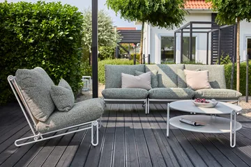 Blixt lounge chair - Black-clay beige - Brafab