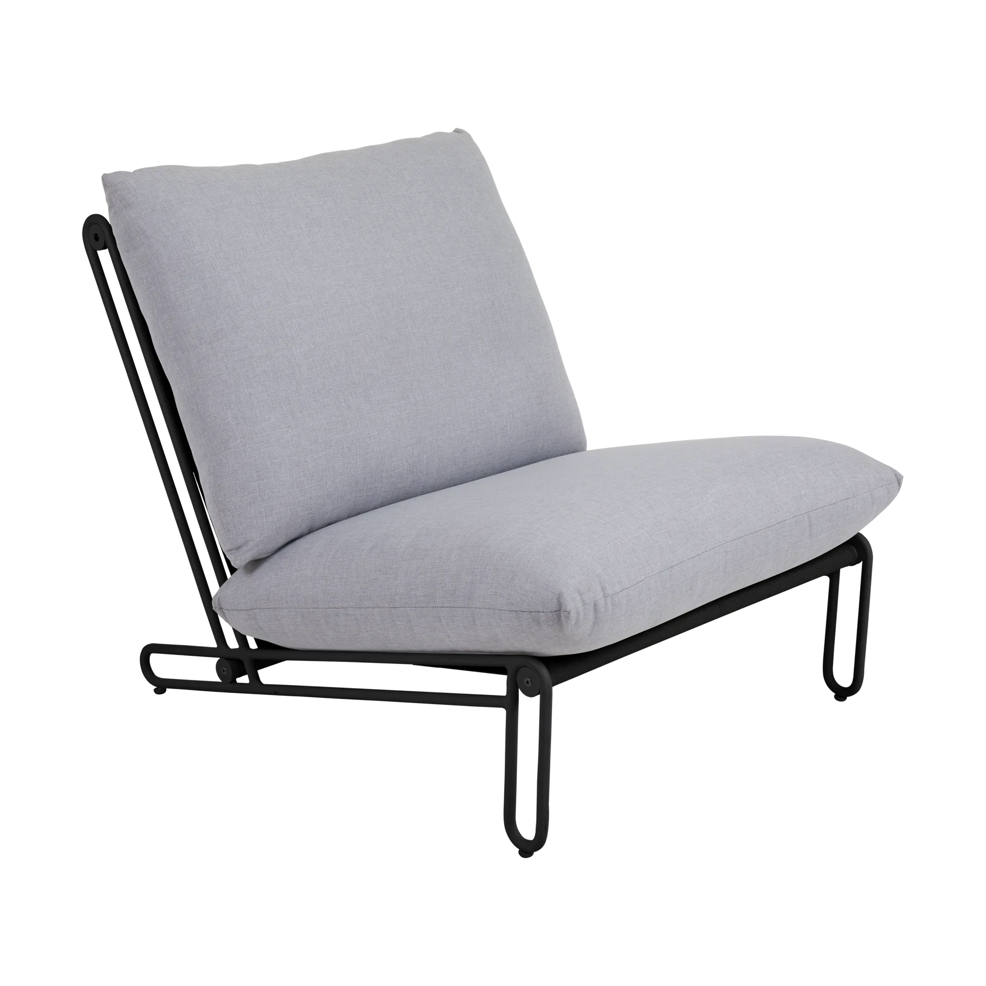 Blixt lounge chair, Black-sky grey Brafab