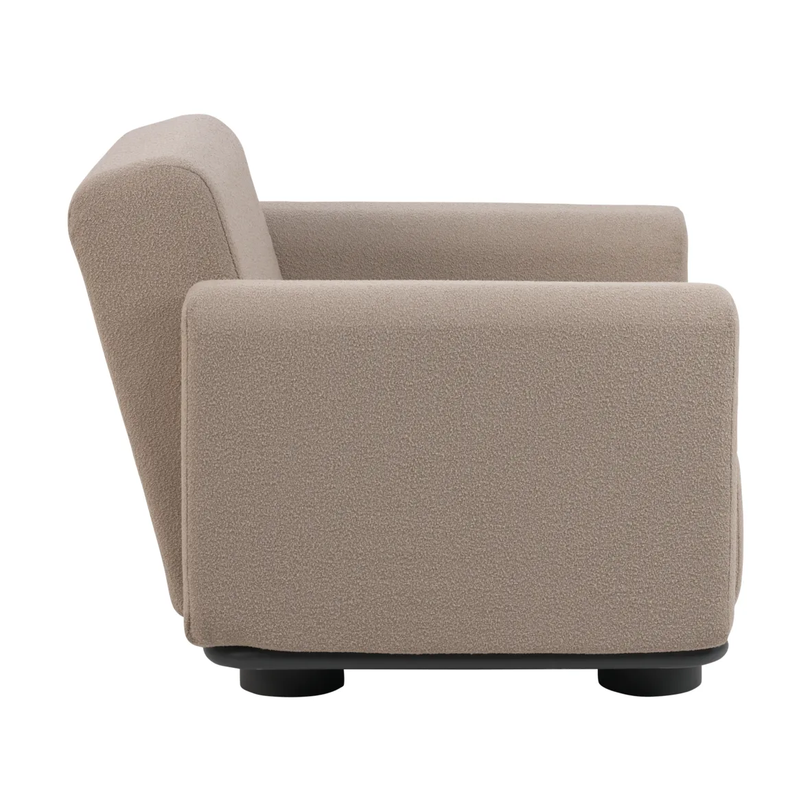 Bolster armchair, Anthracite-teddy beige Brafab