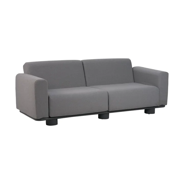 Bolster sofa - Anthracite-teddy grey, 2.5-seater - Brafab