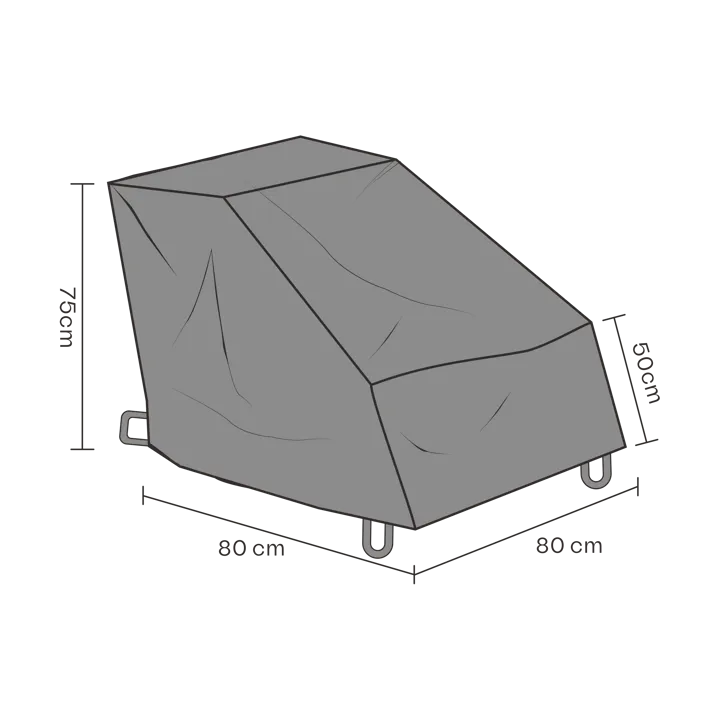 Brafab furniture cover armchair - Black 80 cm - Brafab