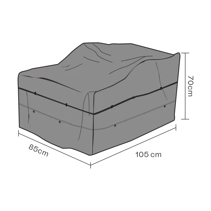 Brafab furniture cover armchair - Black 85 cm - Brafab