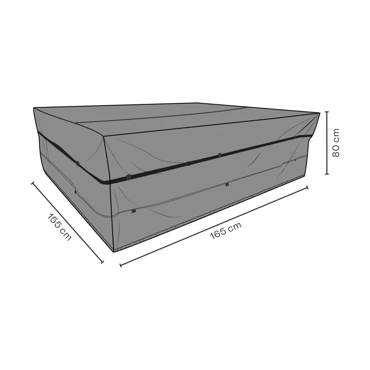 Brafab furniture cover dining group - Black 165x155 cm - Brafab