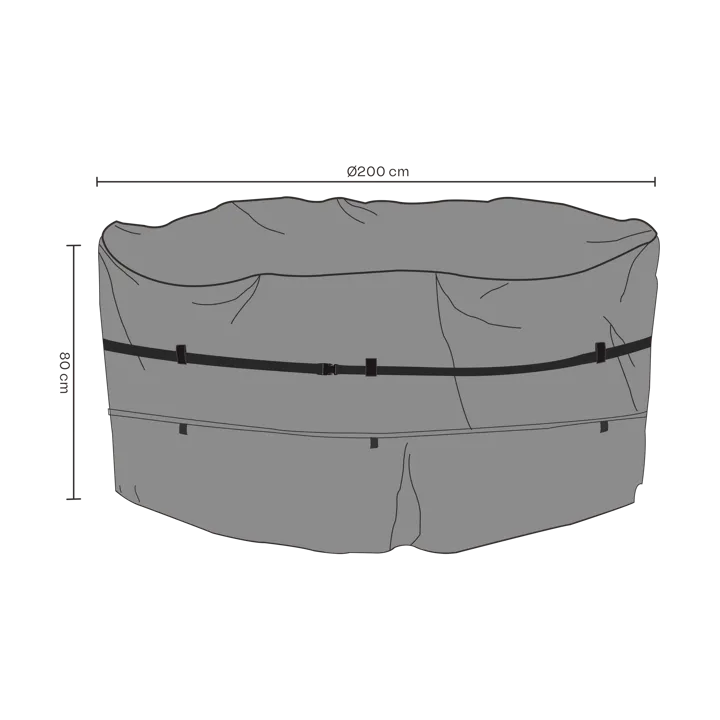 Brafab furniture cover dining group - Black 200x80 cm - Brafab