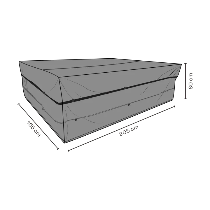 Brafab furniture cover dining group - Black 205x155 cm - Brafab