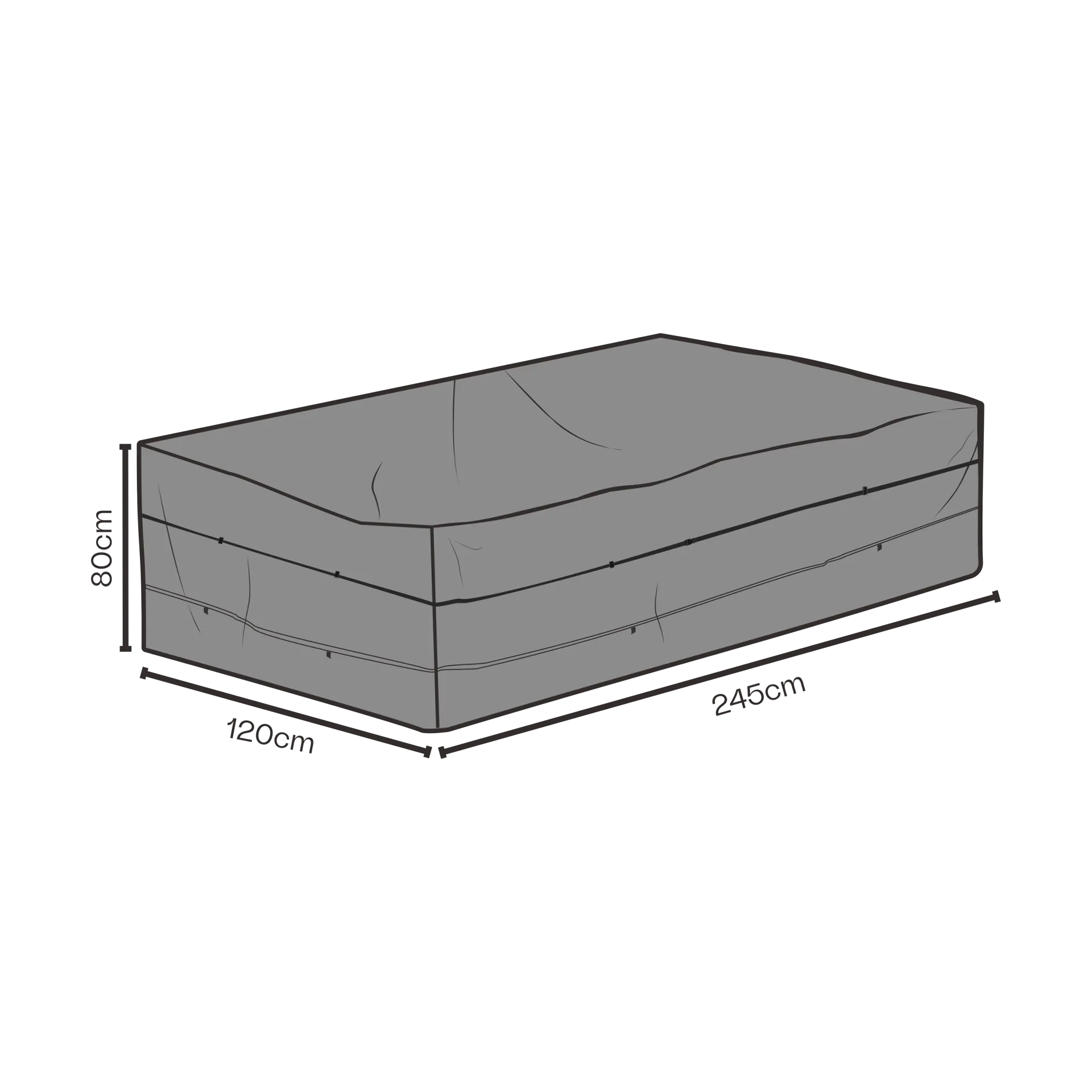 Brafab furniture cover dining group, Black 245x120 cm Brafab