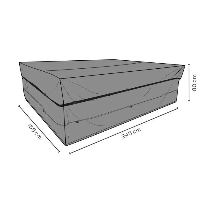 Brafab furniture cover dining group - Black 245x155 cm - Brafab