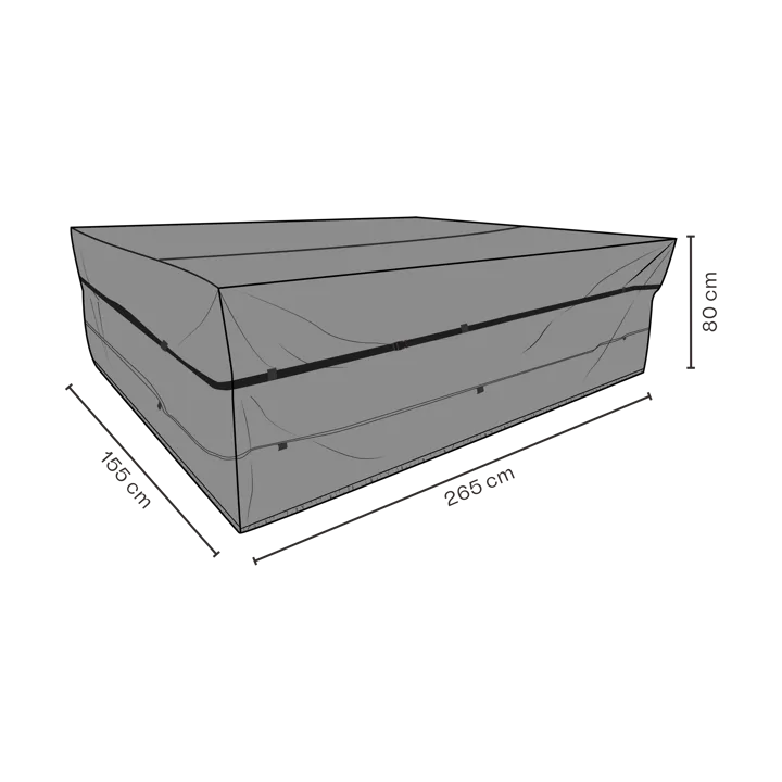 Brafab furniture cover dining group - Black 265x155 cm - Brafab