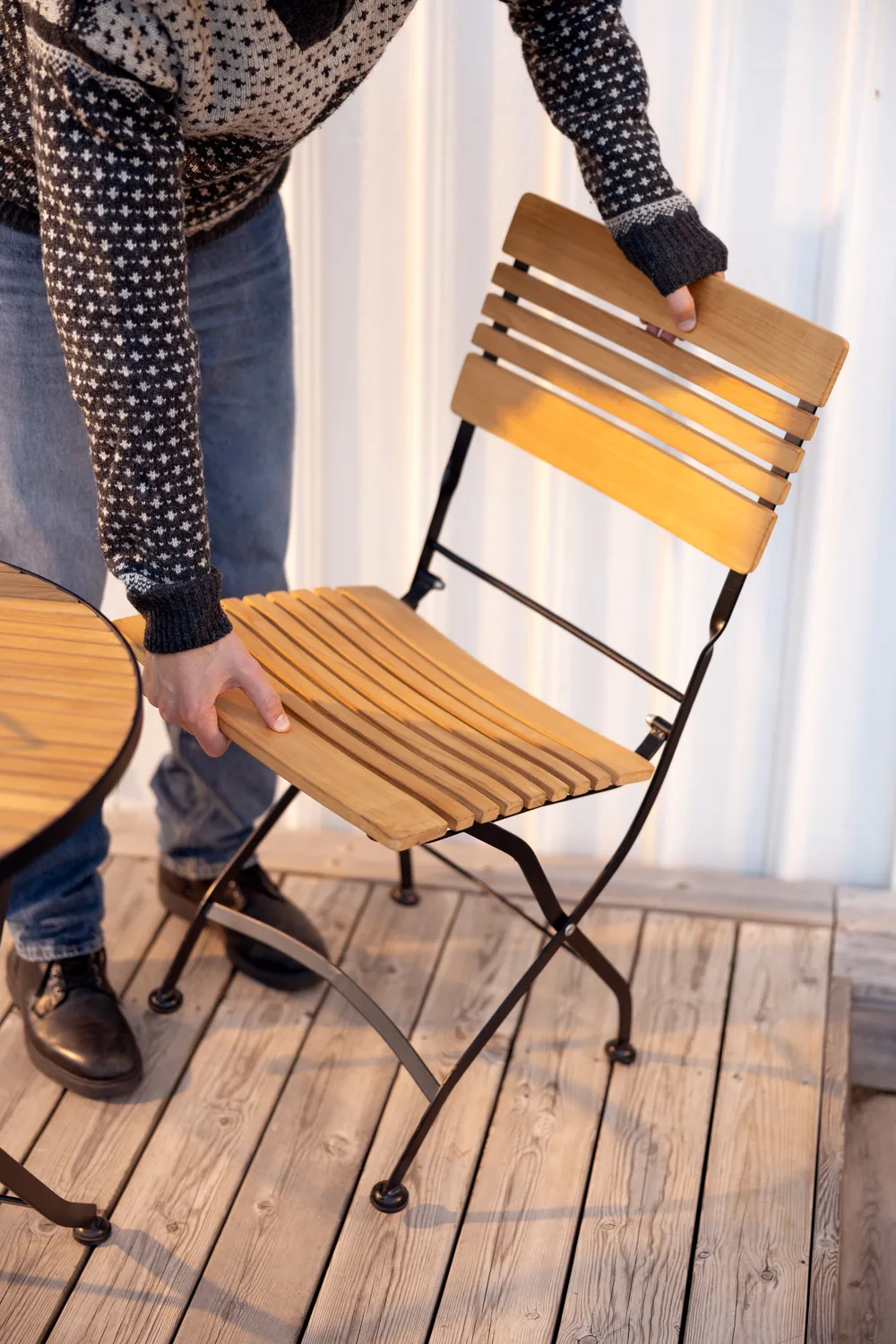 Brewer dining chair, Black-teak Brafab