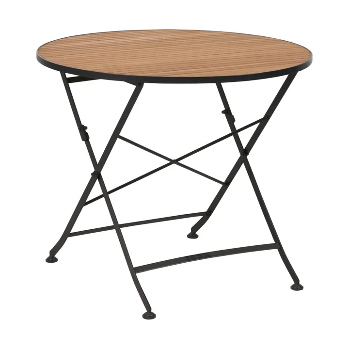 Brewer dining table - Black-teak, Ø85 cm - Brafab