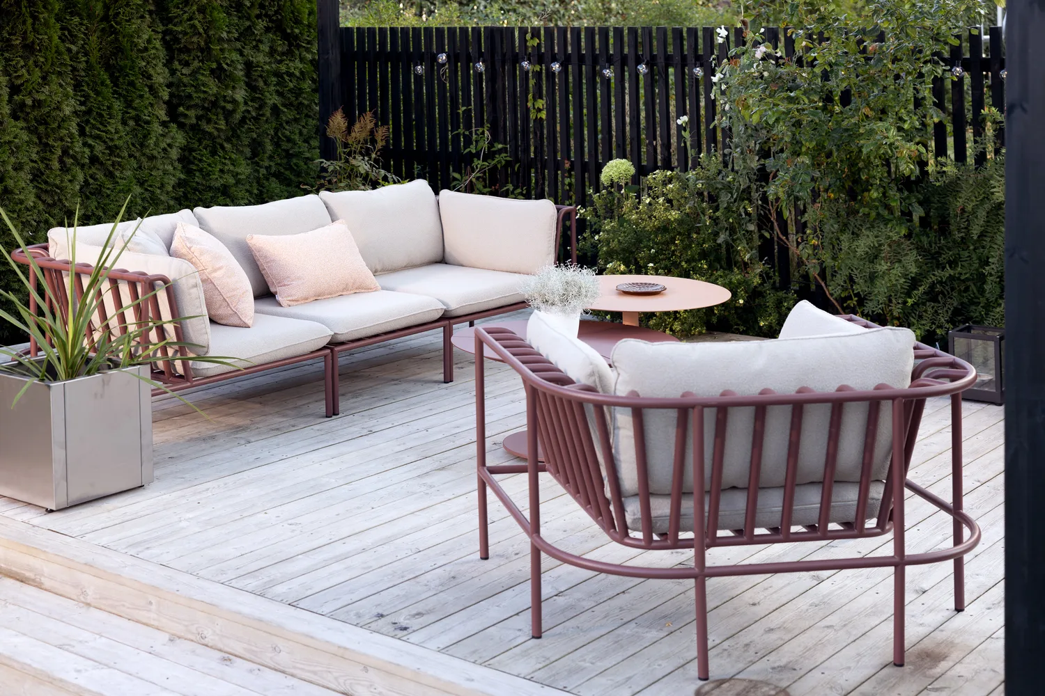 Collier armchair, Zin red-teddy beige Brafab