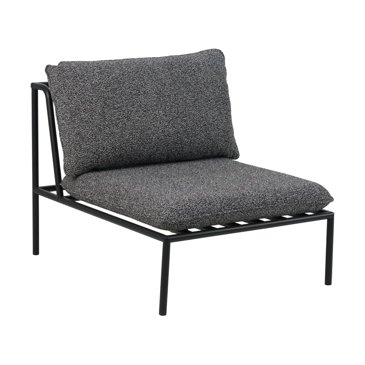 Collier sofa module, Black-teddy ant, middle section Brafab