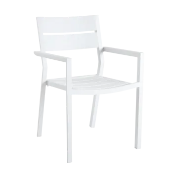 Delia armchair - White - Brafab