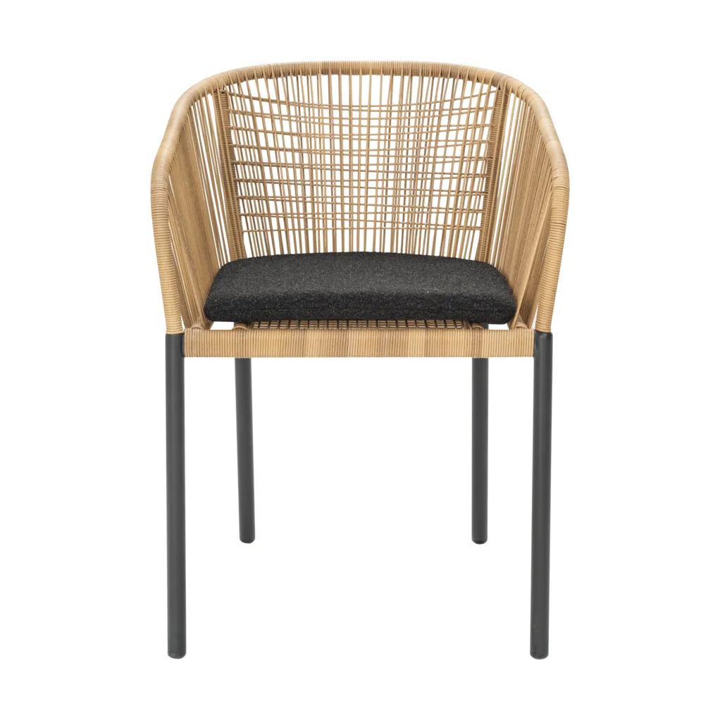 Delta armchair, Anthracite-natural Brafab