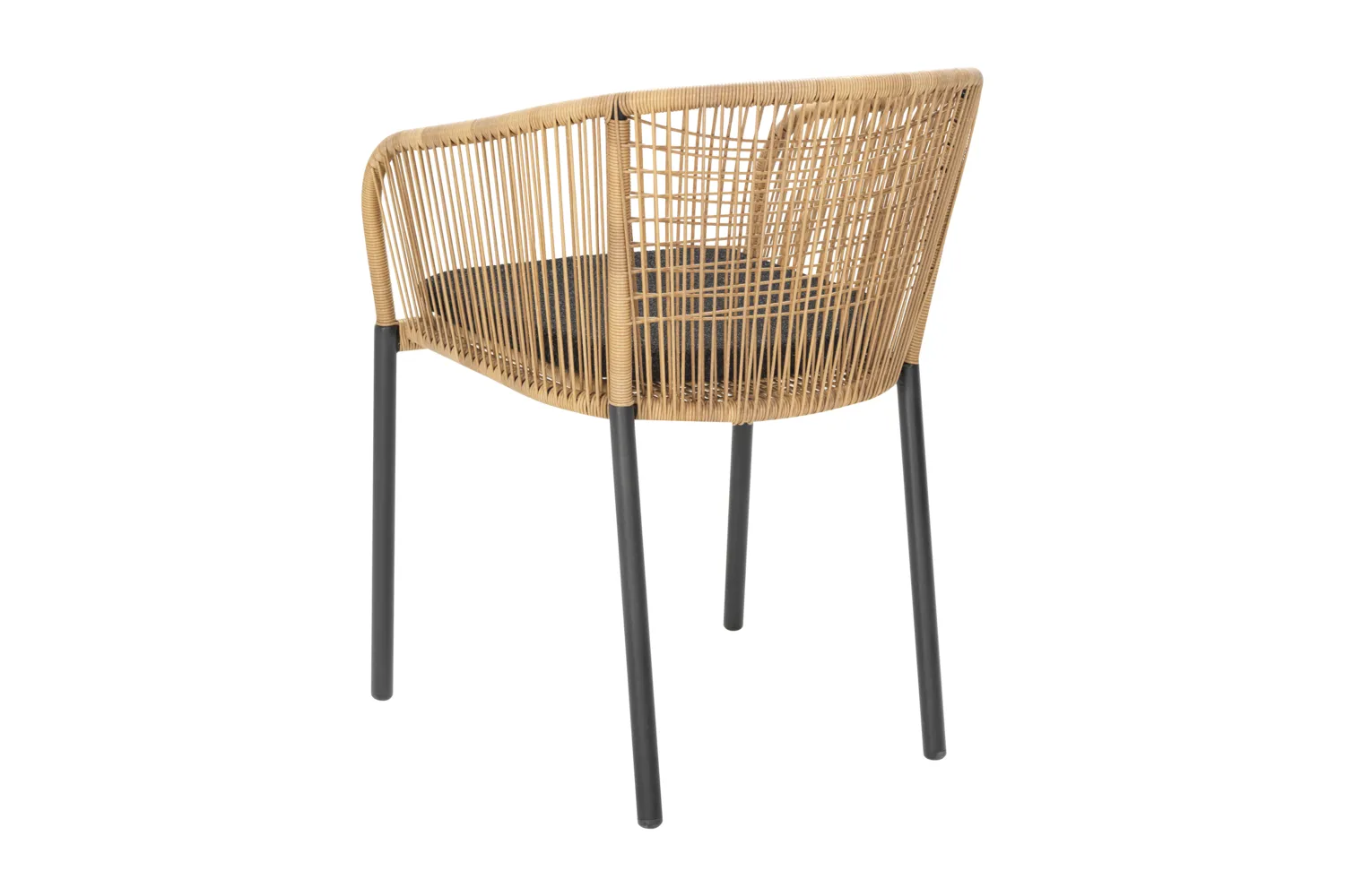 Delta armchair, Anthracite-natural Brafab