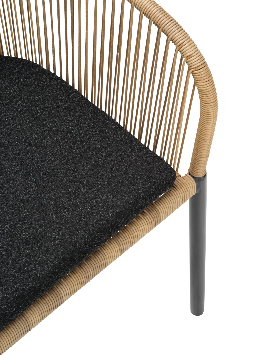 Delta armchair, Anthracite-natural Brafab