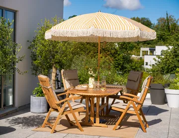 Gatsby parasol - Yellow stripe, Ø256 cm - Brafab