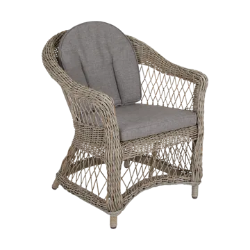 Kamomill armchair with seat and back cushion - Beige-sand - Brafab