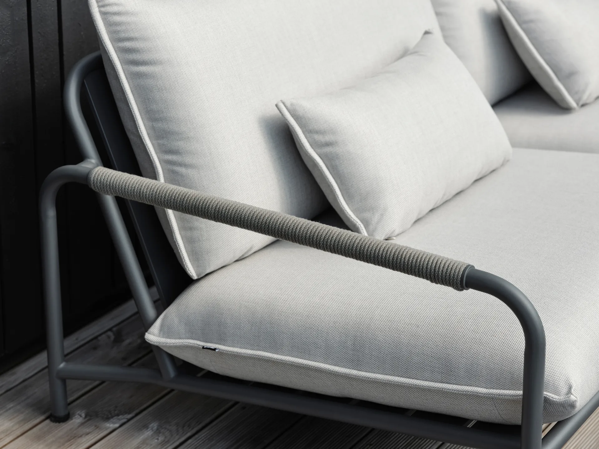 Lerberget 2,5 seat sofa, Anthracite-ash Brafab