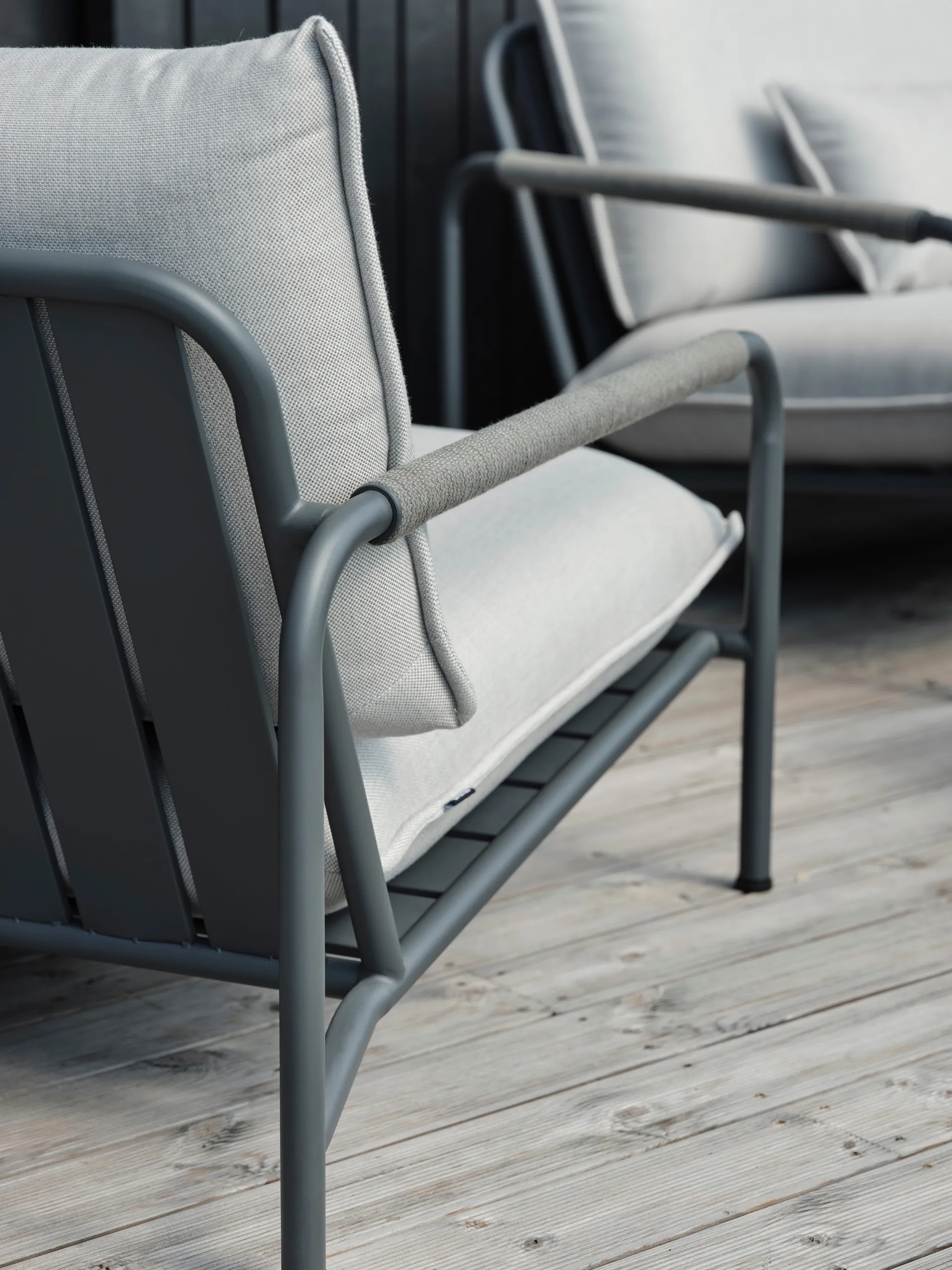 Lerberget lounge chair, Anthracite-ash Brafab