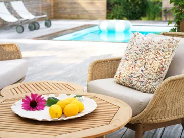 Lily armchair - Twist straw-plush wheat - Brafab
