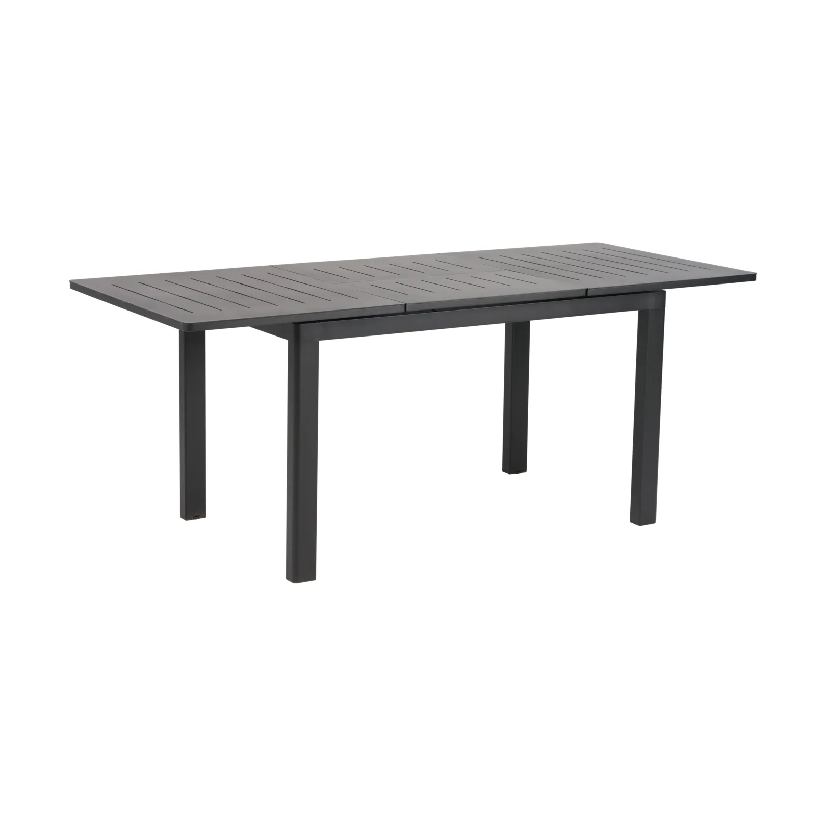 Lomma dining table, Black, 128-187x80x73 cm Brafab