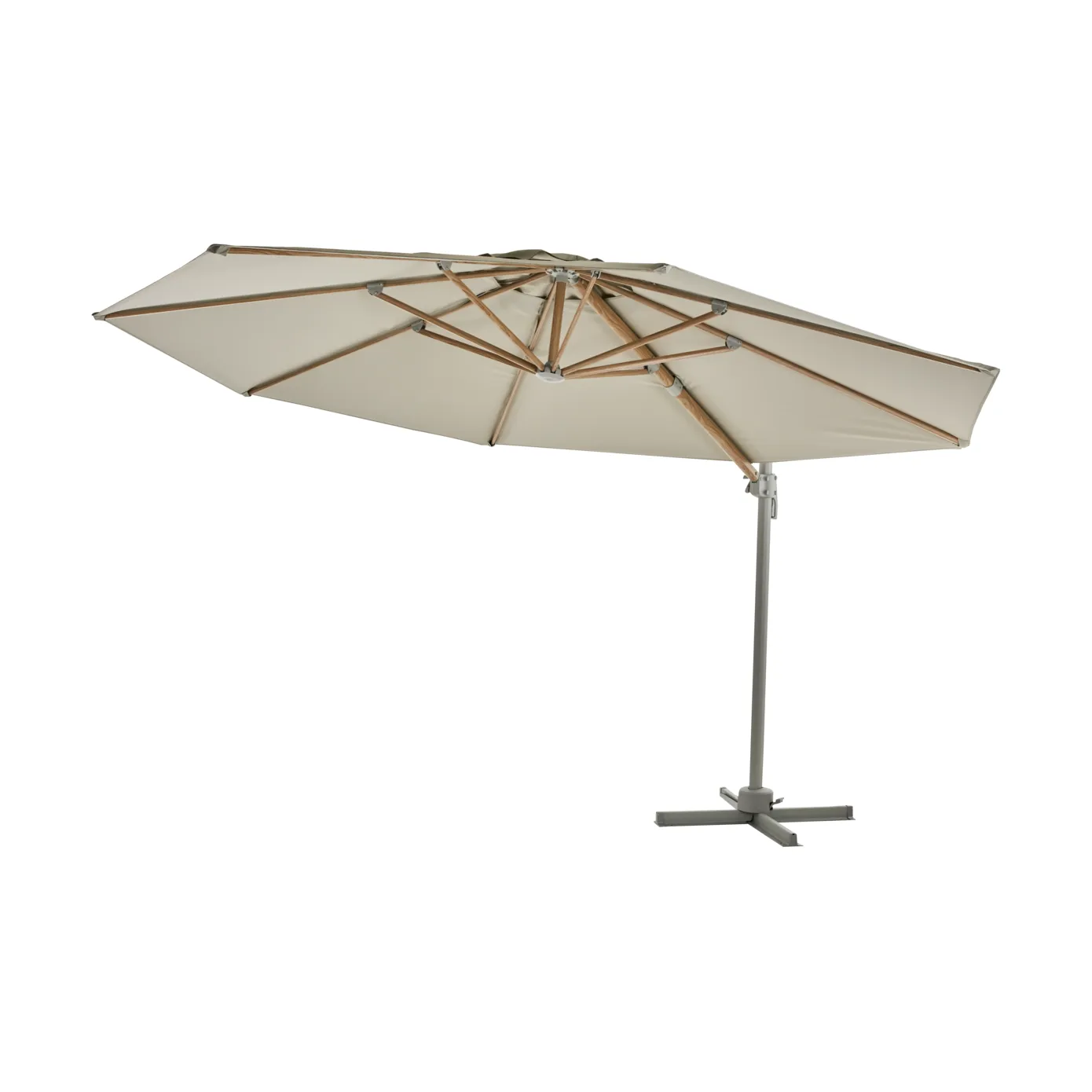 Luzzi free-hanging parasol, Khaki Brafab