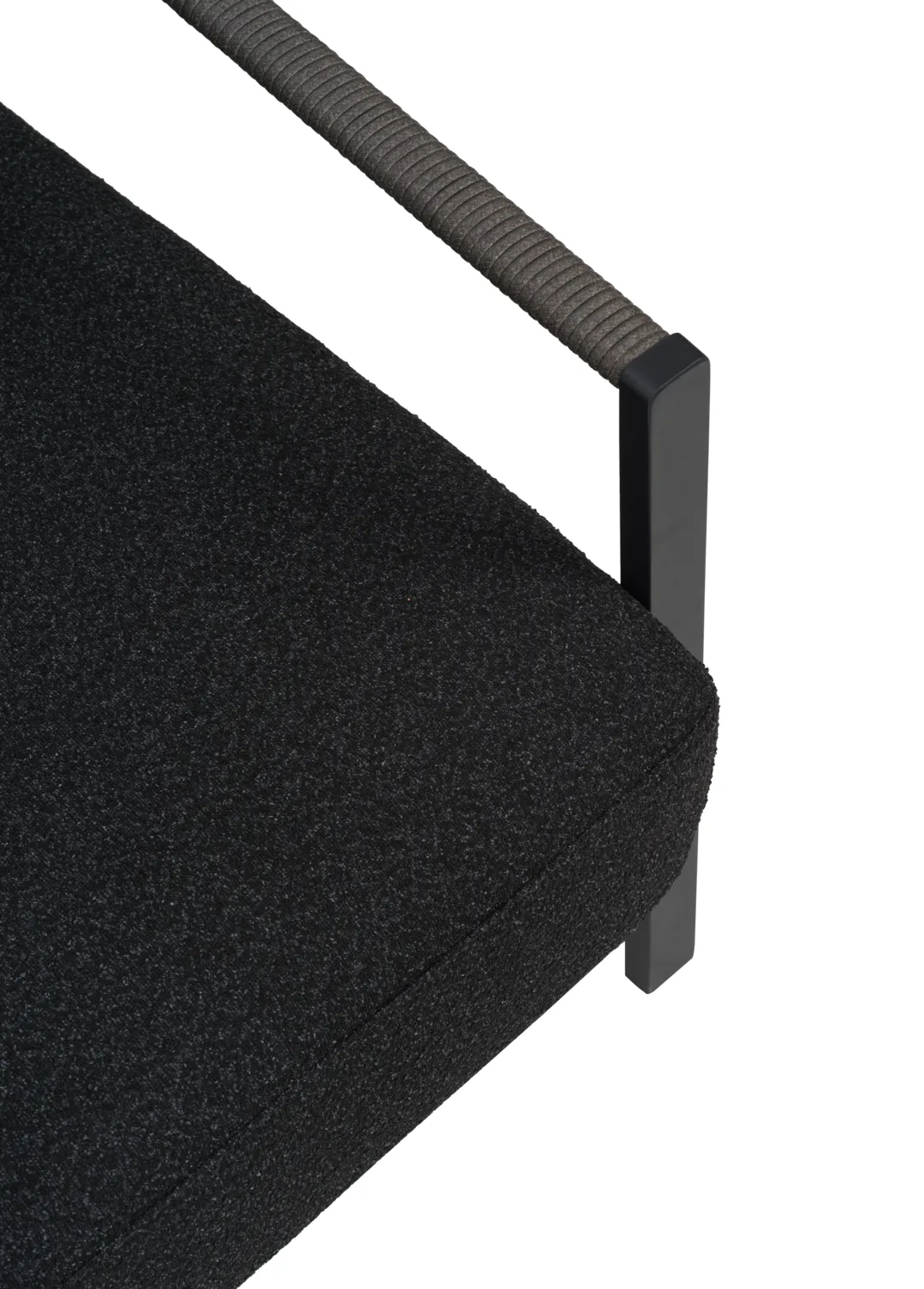 Lyra armchair, Black-teddy black Brafab