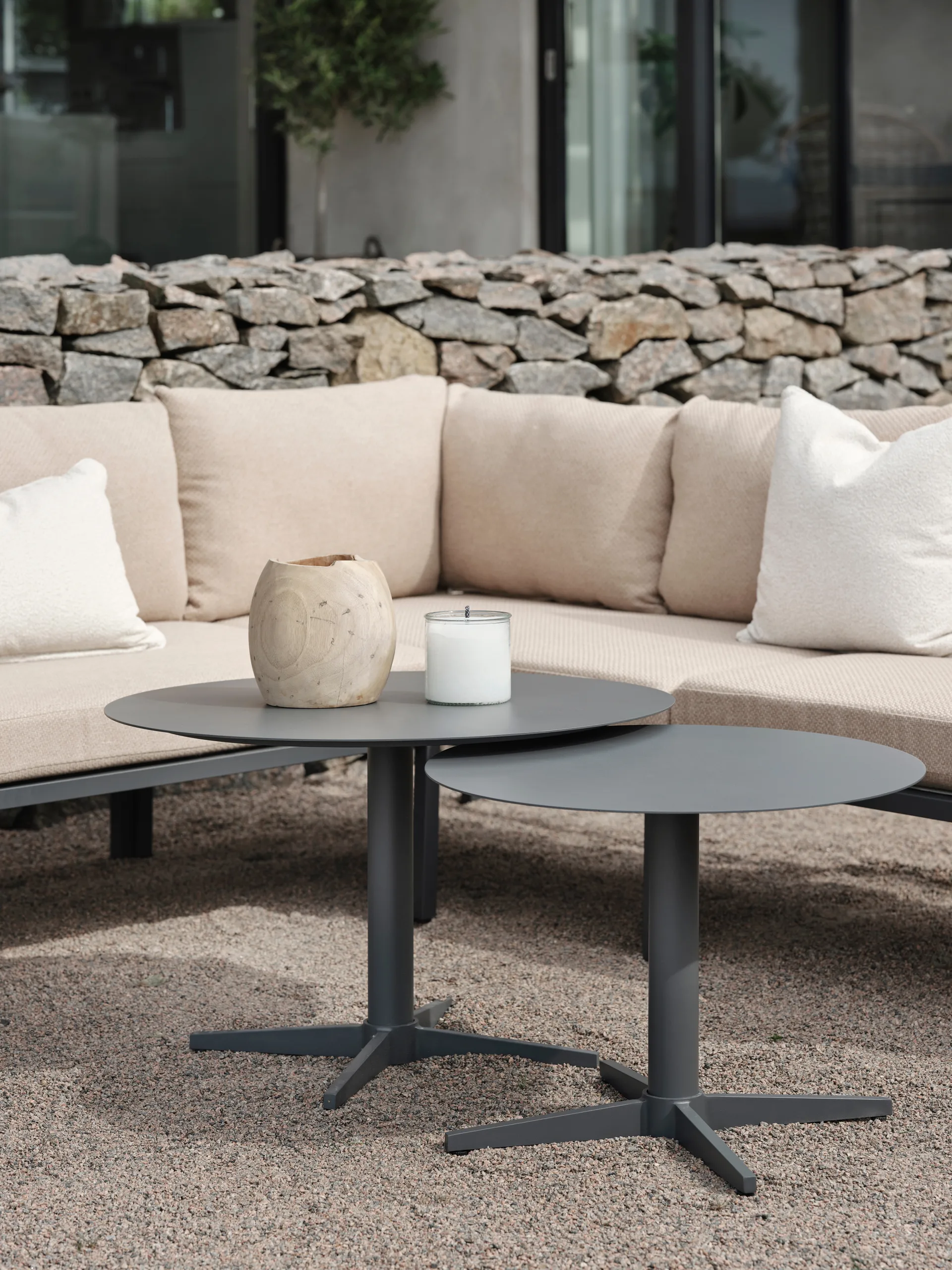 Mill coffee table, Peach, Large Ø75 cm Brafab