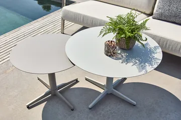 Mill coffee table - Pearl white, Ø75 cm - Brafab